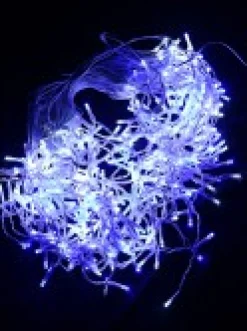 Flash Sale Christmas Warehouse 360 Blue & Cool White Concave Bulb Led Christmas Icicle String Light - 8M