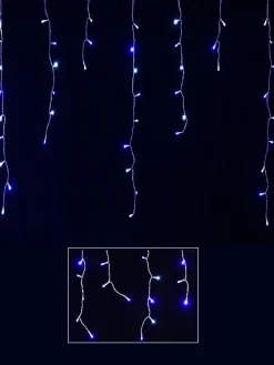 Cheap Christmas Warehouse 1008 Blue & Cool White Concave Bulb Led Christmas Icicle String Light - 30M