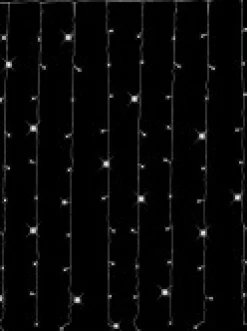 Flash Sale Christmas Warehouse 120 Cool White Concave Bulb Led Christmas Curtain Light String - 2.2M