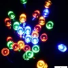 Best Christmas Warehouse 200 Multi Colour Concave Led Bulb Solar Powered String Fairy Lights - 20M