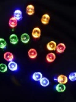 Hot Christmas Warehouse 20 Multi Colour Concave Led Bulb Christmas Battery String Fairy Lights - 2.4M
