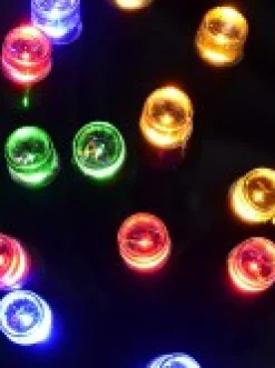 Hot Christmas Warehouse 20 Multi Colour Concave Led Bulb Christmas Battery String Fairy Lights - 2.4M