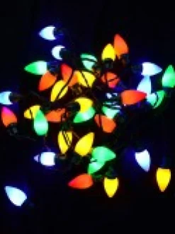 New Christmas Warehouse 40 Multi Colour Led C7 Bulb Christmas Fairy String Lights - 3.9M