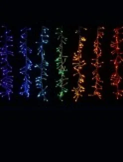 Outlet Christmas Warehouse 336 Multi Colour Led Concave Bulb Firecracker Cluster Icicle Light - 90Cm