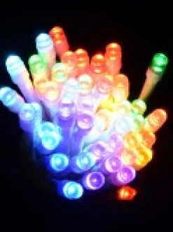 Outlet Christmas Warehouse 336 Multi Colour Led Concave Bulb Firecracker Cluster Icicle Light - 90Cm