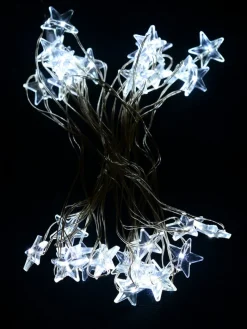 Outlet Christmas Warehouse 20 Stars With Cool White Led Bulb Christmas String Battery Lights - 2M