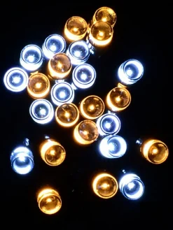 Cheap Christmas Warehouse 500 Warm & Cool White Led Concave Bulb Christmas Fairy String Lights - 25M