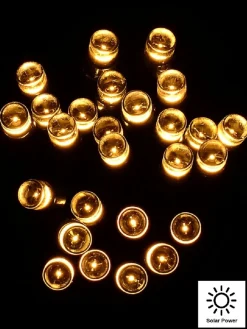New Christmas Warehouse 1000 Warm White Concave Led Bulb Solar Powered String Fairy Lights - 100M