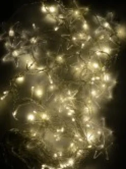 Cheap Christmas Warehouse 98 Warm White Led Concave Bulb With Star Ends V - Shape Curtain Light - 1.4M