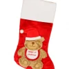 Hot Christmas Warehouse Baby's 1St Christmas Cuddly Looking Teddy Bear Red Christmas Stocking - 42Cm