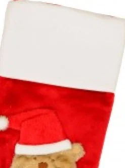 Hot Christmas Warehouse Baby's 1St Christmas Cuddly Looking Teddy Bear Red Christmas Stocking - 42Cm