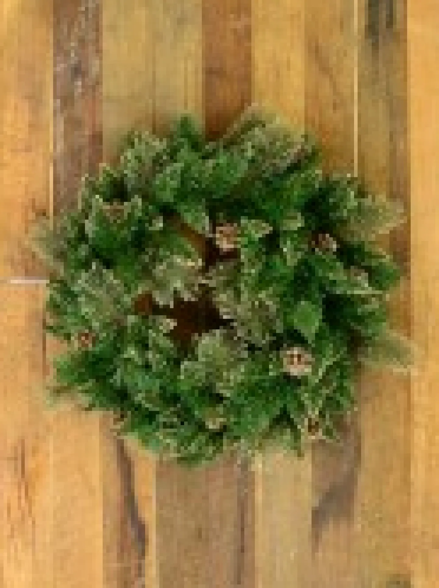 Discount Christmas Warehouse Balsam Pine Wreath With 132 Gold Glittered Tips & Pine Cones - 56Cm