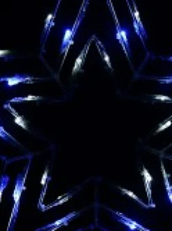 Sale Christmas Warehouse Blue & Cool White Led Triple Christmas Star String Light Silhouette - 50Cm