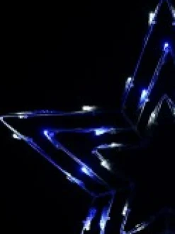 Sale Christmas Warehouse Blue & Cool White Led Triple Christmas Star String Light Silhouette - 50Cm