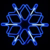 Best Christmas Warehouse Blue Snowflake & Cool White Strip Neon Christmas Light Rope Silhouette - 60Cm