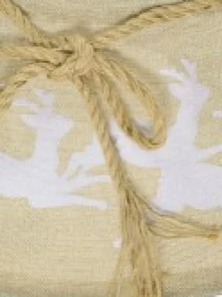 Discount Christmas Warehouse Burlap With Reindeer Print Conical Shape Christmas Tree Skirt - 58Cm