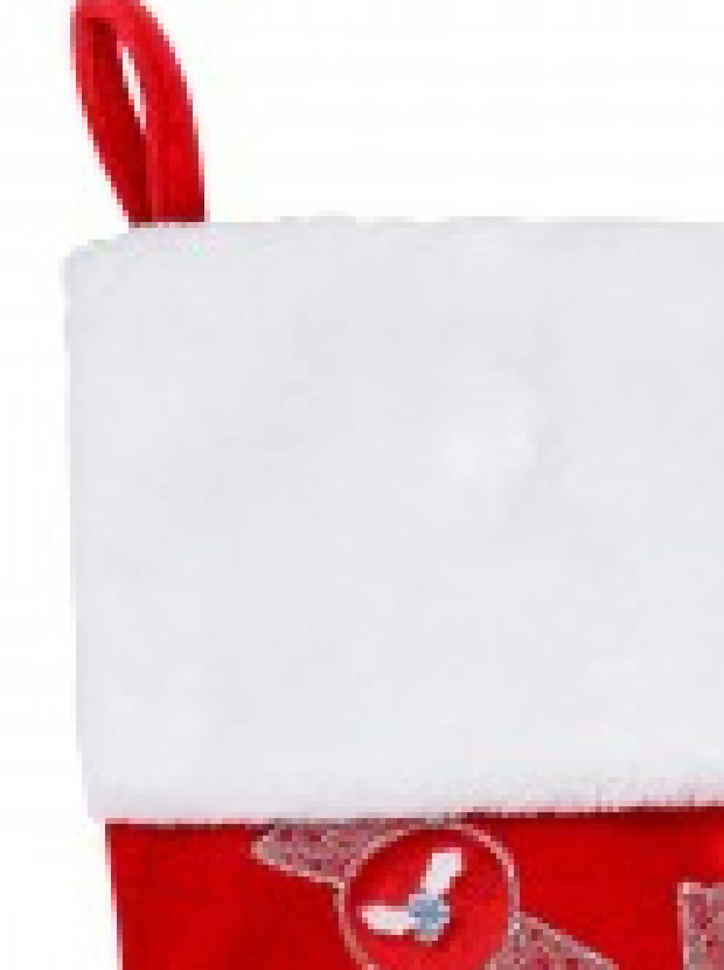 Online Christmas Warehouse Candy Canes & Lollies Red Velvet With White Cuff Christmas Stocking - 48Cm