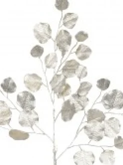 Cheap Christmas Warehouse Champagne Wide Leaf Magnolia Look Decorative Christmas Spray Stem - 86Cm