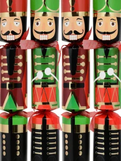 Shop Christmas Warehouse Christmas Jingle Green & Red Traditional Nutcracker Bon Bons - 10 X 34Cm