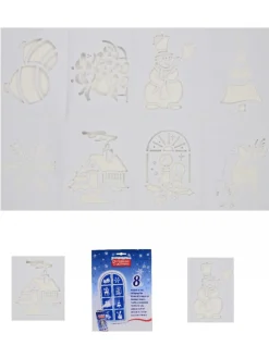 Clearance Christmas Warehouse Christmas Themes Reusable Spray Snow Stencil Christmas Decorations - 24Cm