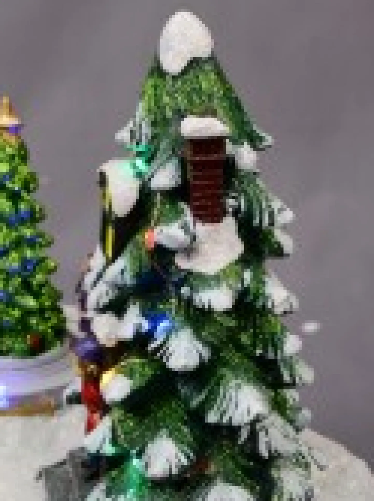 Cheap Christmas Warehouse Christmas Tree Scene With Kids & Elf With Led Lights & Animated Tree - 19Cm