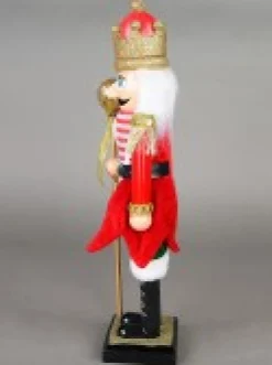 Cheap Christmas Warehouse Classic Christmas Nutcracker With Ball Staff Decorative Ornament - 38Cm
