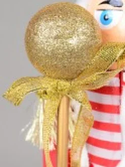 Cheap Christmas Warehouse Classic Christmas Nutcracker With Ball Staff Decorative Ornament - 38Cm