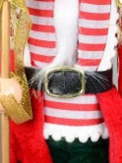 Cheap Christmas Warehouse Classic Christmas Nutcracker With Ball Staff Decorative Ornament - 38Cm