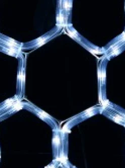 Cheap Christmas Warehouse Cool White Led Branched Star Snowflake Rope Light Silhouette - 40Cm