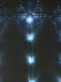 Shop Christmas Warehouse Cool White Led Snowflake On A Pole Garden Christmas Path Lights - 4 X 49Cm
