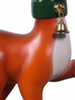 Best Christmas Warehouse Cute Resin Reindeer Calf With Christmas Gift Life Size Decor Ornament - 89Cm