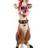 Flash Sale Christmas Warehouse Cute Sitting Resin Reindeer Life Size Christmas Decoration Ornament - 1.1M