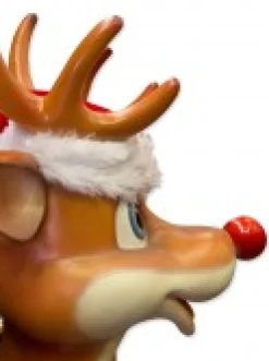 New Christmas Warehouse Cute Standing Resin Reindeer Life Size Christmas Decoration Ornament - 1.1M
