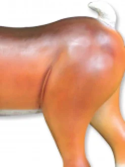 New Christmas Warehouse Cute Standing Resin Reindeer Life Size Christmas Decoration Ornament - 1.1M