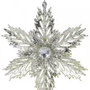 Online Christmas Warehouse 3D Silver Snowflake With Sequins Christmas Tree Hanging Decoration - 15Cm