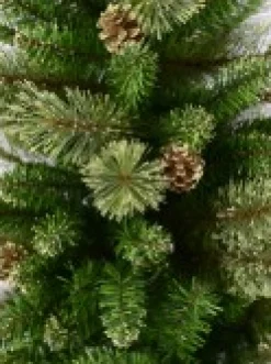 Cheap Christmas Warehouse Dawn Dew Light Traditional Christmas Tree With Pine Cones & 1164 Tips - 2.3M