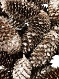 Store Christmas Warehouse Decorative Gold & Champagne Glittered Natural Christmas Pine Cones - 100G