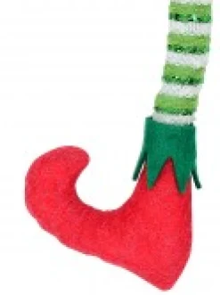 Sale Christmas Warehouse Elf Feet In Your Tree With Long Socks Pair Decorative Christmas Picks - 2 X 40Cm