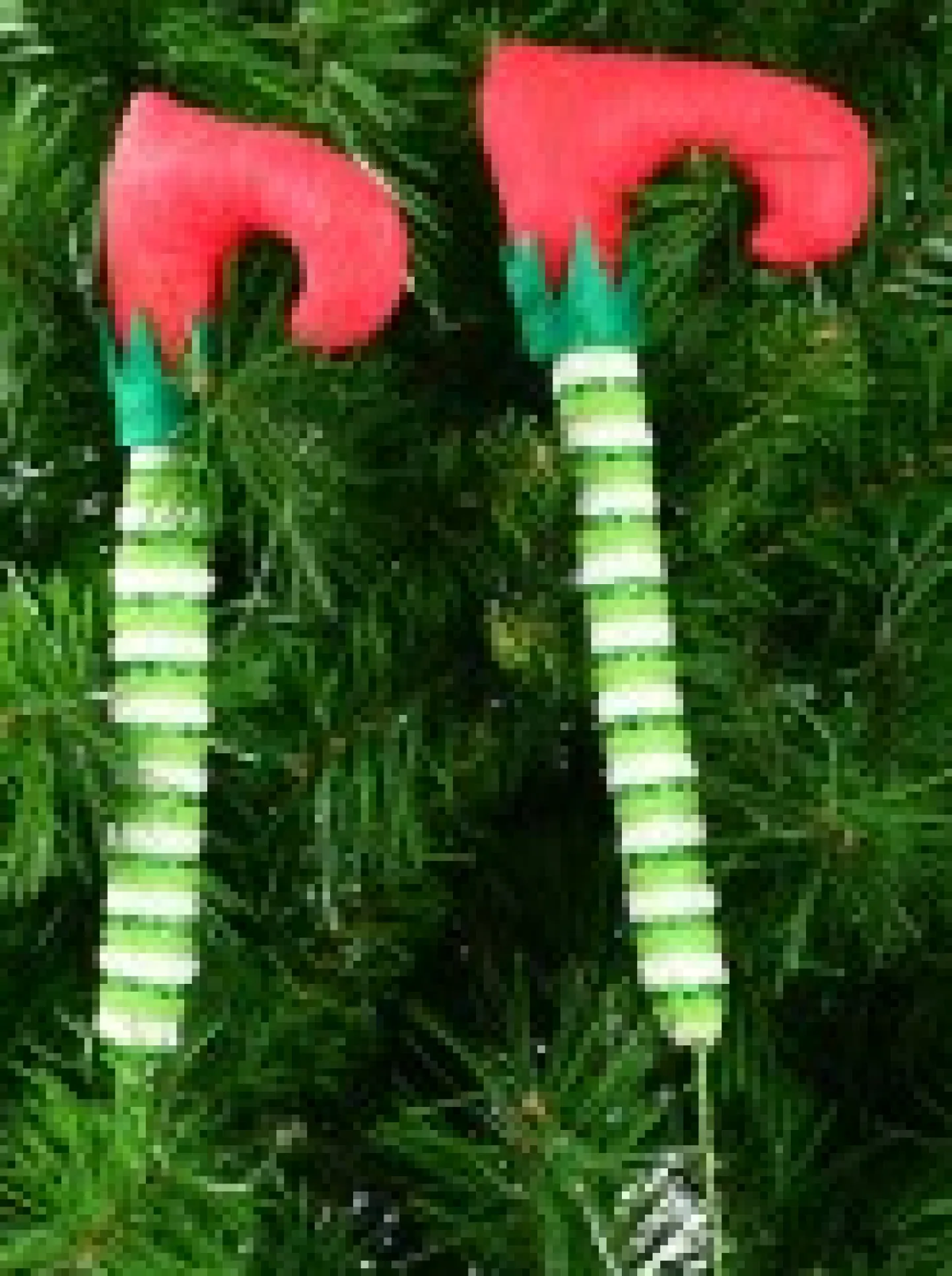 Sale Christmas Warehouse Elf Feet In Your Tree With Long Socks Pair Decorative Christmas Picks - 2 X 40Cm