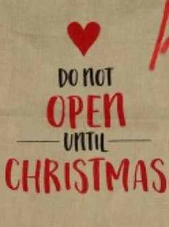 Flash Sale Christmas Warehouse Faux Jute Happy Santa Do Not Open Until Christmas Gift Santa Sack - 93Cm