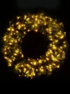 Best Christmas Warehouse Giant Balsam Pine Needle Pre-Lit Christmas Wreath With 420 Tips - 1.2M