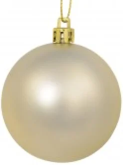 Flash Sale Christmas Warehouse Gold, Champagne & Rose Gold Metallic & Matte Christmas Baubles - 12 X 60Mm