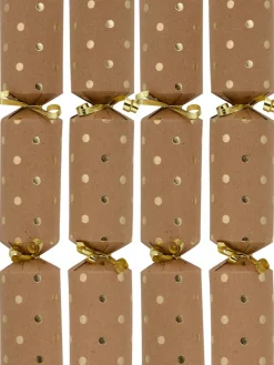Best Christmas Warehouse Gold Dot Pattern Design On Kraft Paper Christmas Cracker Bon Bons - 50 X 30Cm