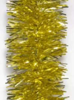Online Christmas Warehouse Gold Metallic 6Ply Classic Christmas Tinsel Garland - 50Mm X 5M