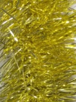 Best Christmas Warehouse Gold Metallic 8Ply Classic Christmas Tinsel Garland - 15Cm X 5M