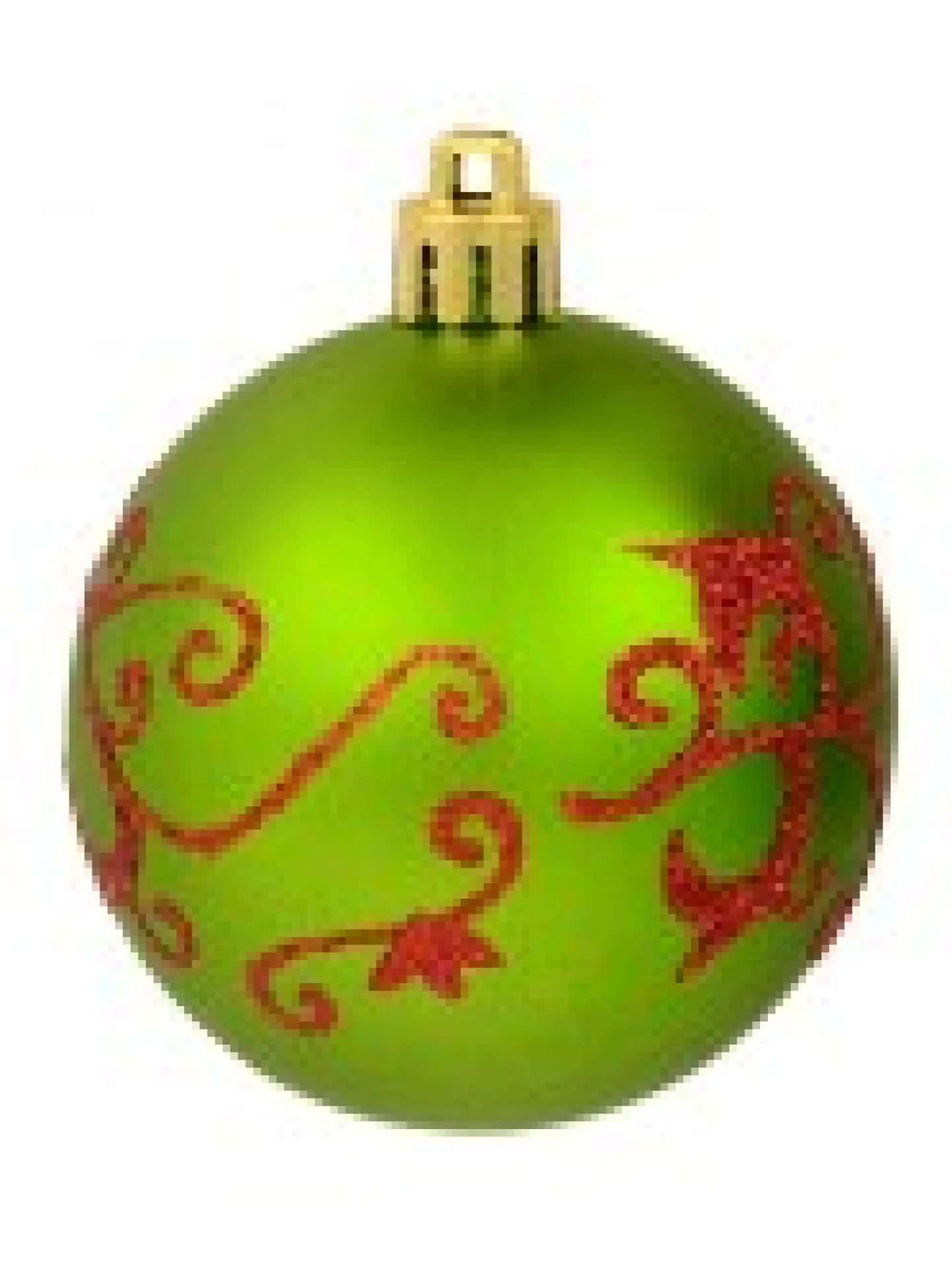 Best Christmas Warehouse Green & Red Christmas Baubles With 4 Glitter Designs & Shiny - 9 X 60Mm