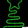 New Christmas Warehouse Green Neon Flex Wavey Christmas Tree Solar Powered Path Light - 38Cm