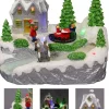 Flash Sale Christmas Warehouse Home By The River & Train Christmas Scene With Led & Fibre Lights - 15Cm