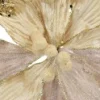 Shop Christmas Warehouse Ivory Velour Sequin & Dew Petals Decorative Christmas Flower Pick - 25Cm