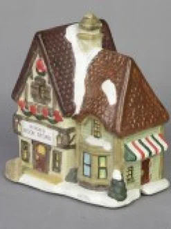 Sale Christmas Warehouse Large Christmas Village Scene With Church, Shops & Figurines - 17 Piece